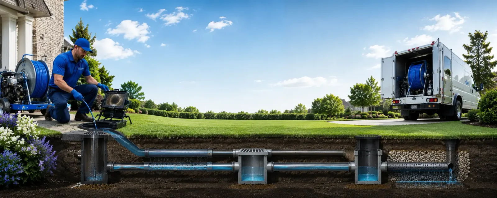 Outdoor drain cleaning information for Vinton, CA